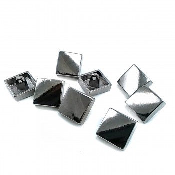 15 mm  Shank Button Diamond Shape - Zinc Alloy   B 128