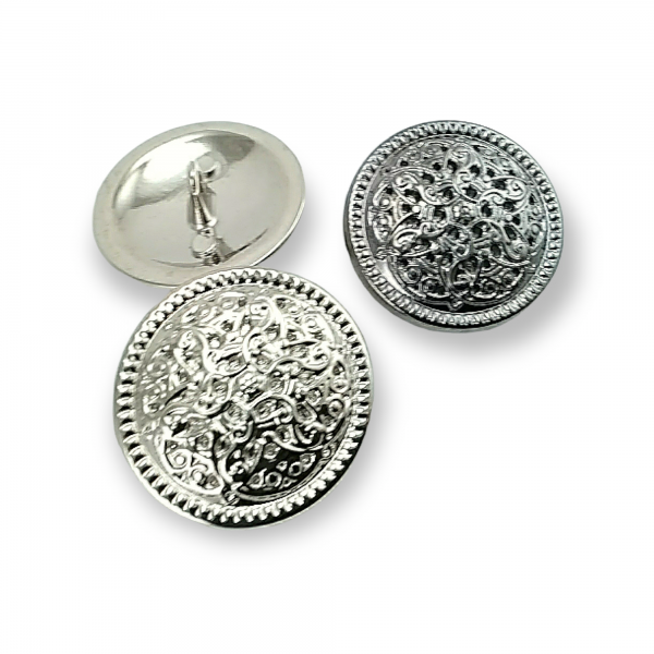 Patterned Metal Foot Button 28 mm B 39