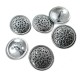 Patterned Metal Foot Button 28 mm B 39