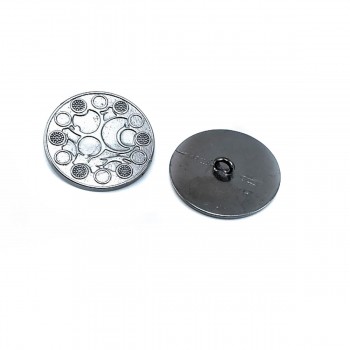 Patterned Shank Metal Button Metal 30 mm 48 L B 5