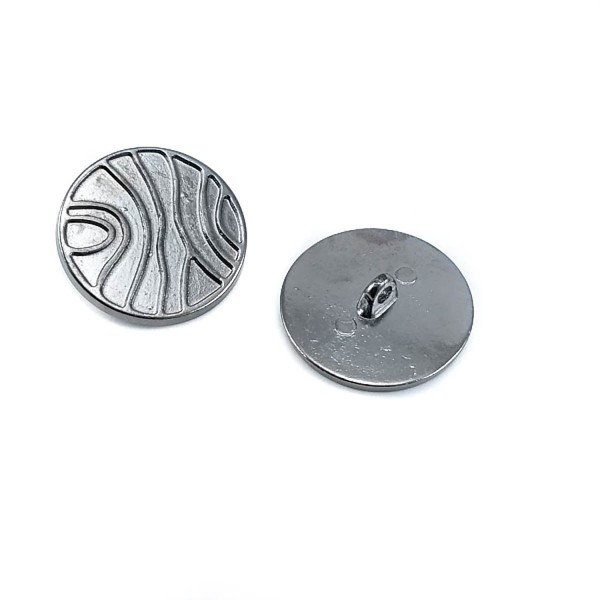 28 mm 44 L Enameled Line Pattern Shank Button For Clothes Metal B 83