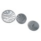 28 mm 44 L Enameled Line Pattern Shank Button For Clothes Metal B 83