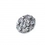 28 mm - 46 L Metal Shank Button - With Rhinestone  B 99