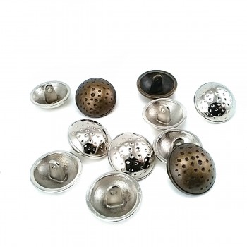 Dotted 20 mm Footed metal button - 33 lignes E 1022