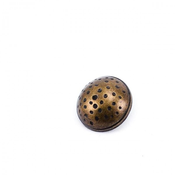 Dotted 20 mm Footed metal button - 33 lignes E 1022