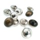 Dotted 20 mm Footed metal button - 33 lignes E 1022