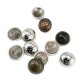 Dotted 20 mm Footed metal button - 33 lignes E 1022