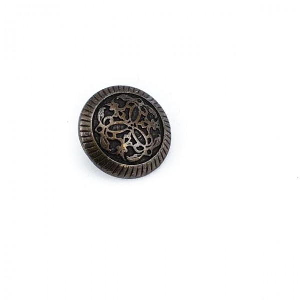 Embroidered Footed Metal Button E 1033 Small 15 mm - 24 size E 1034
