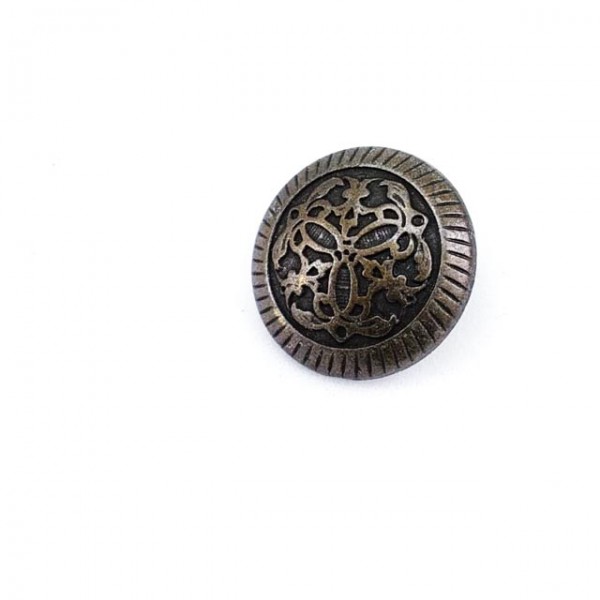 Embroidered Footed Metal Button E 1033 Small 15 mm - 24 size E 1034