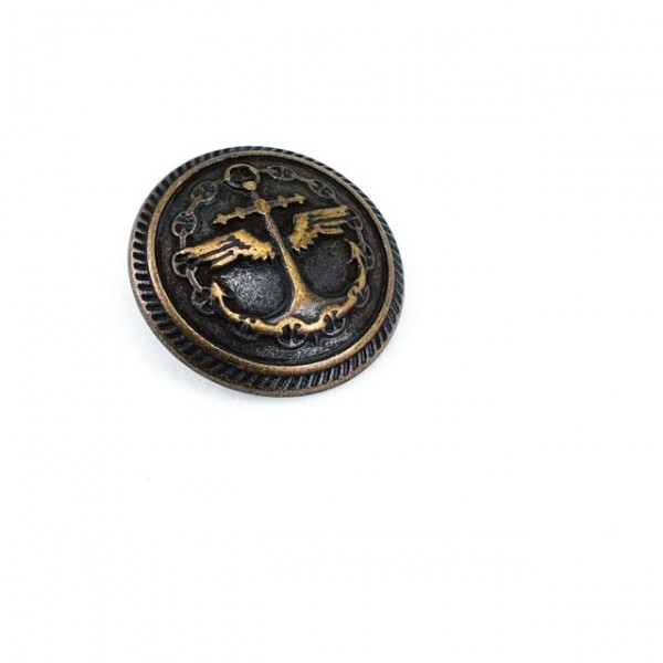 25 mm - 41 boy Kaptan Logo Baskılı Ayaklı Düğme E 1035