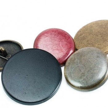 Plain & Enamel Metal Footed Button 28 mm - 44 size E 1139