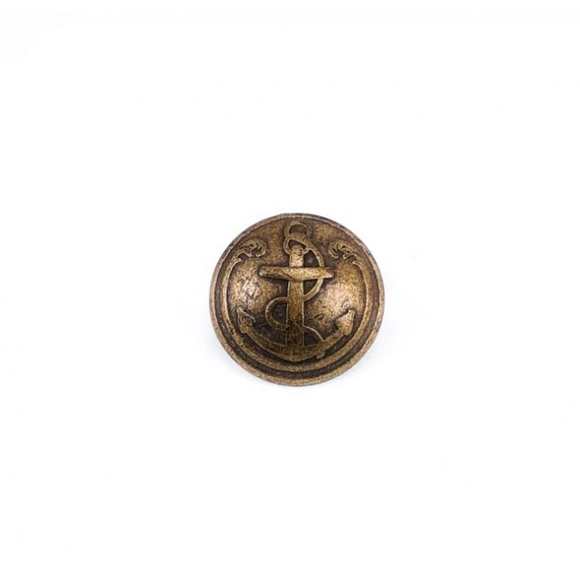 17 mm - 27 boy Gemi Çapası Tasarım Metal Ayaklı Düğme E 1071 17 mm - 27 boy Gemi Çapası Tasarım Metal Ayaklı Düğme E 1071
