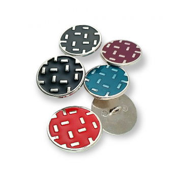 25 mm - 40 L Coat and Jacket Shank Button Metal Button Enameled E 1078