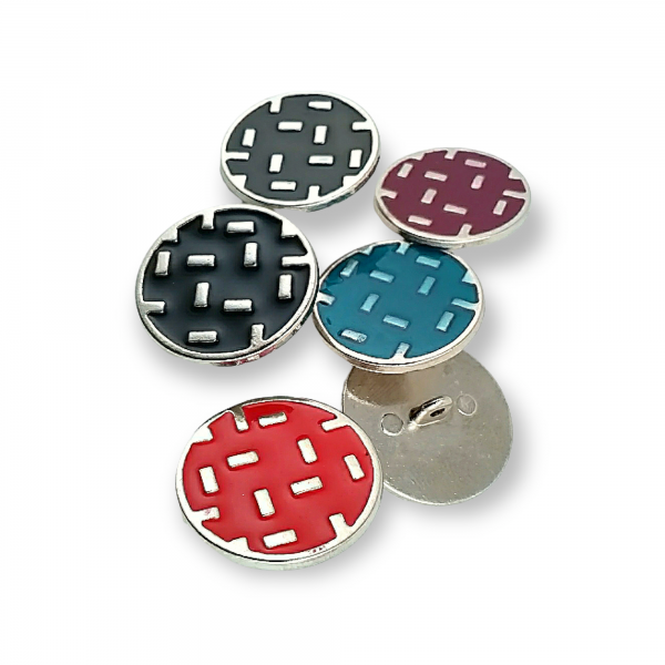 25 mm - 40 L Coat and Jacket Shank Button Metal Button Enameled E 1078