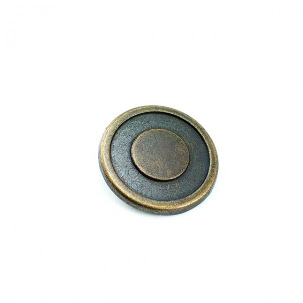 Enamelled coat and leather coat shank button 33 mm - 53 L - E 1085