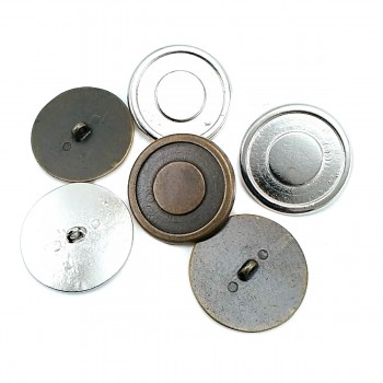 33 mm - 53 L Enamelled coat and leather coat shank button E 1085