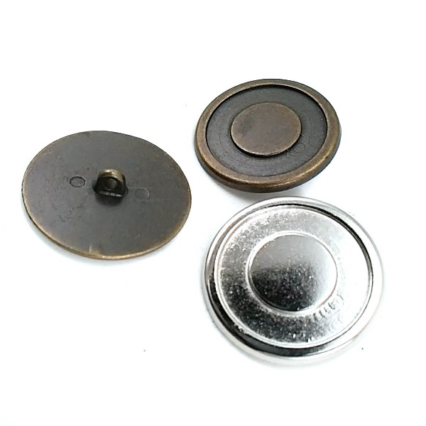 Enamelled coat and leather coat shank button 33 mm - 53 L - E 1085