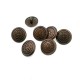 15 mm Flower Patterned Metal Shank Button E 112