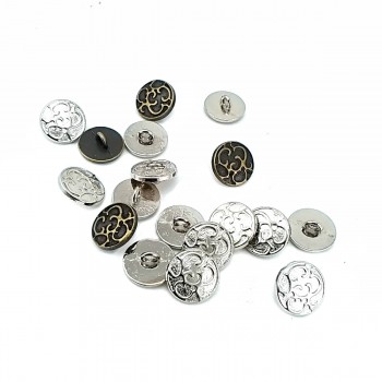 14 mm - 22 length Patterned sew-on button E 1124