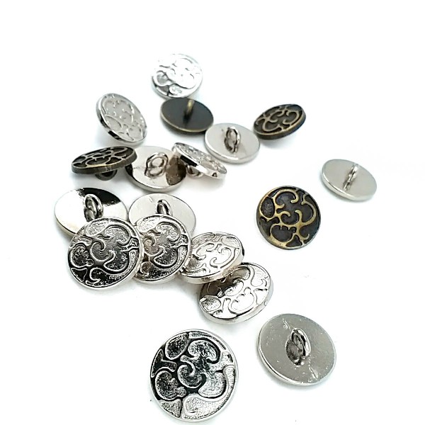 14 mm - 22 length Patterned sew-on button E 1124