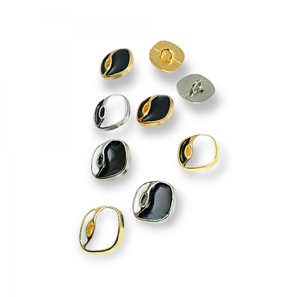 14 x 14 mm Enamel Shank Button Aesthetic Zamak Button E 1129
