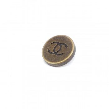24 mm - 39 L  Shank Button With Logo  E 1136
