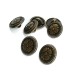 15 mm - 24 L Daisy Pattern Metal Shank Button E 114