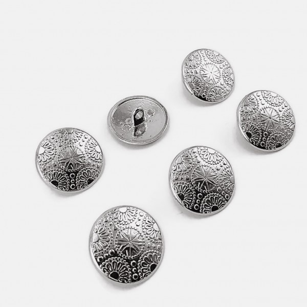 20 mm - 32 L Blazer Jacket Button (Set of 6) Motif  Patterned E 115 SET6