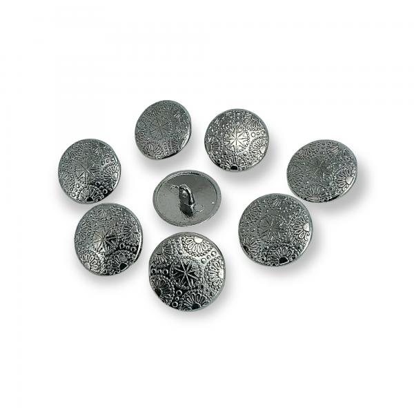 20 mm - 32 L Motif Patterned Metal Shank Button E 115