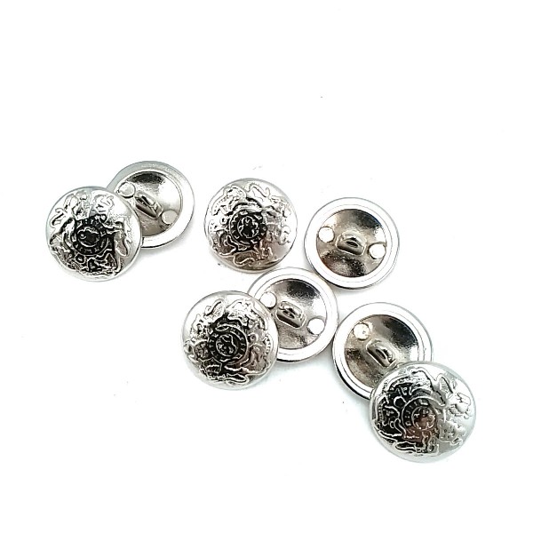 19 mm - 30 size Patterned Button with Metal Leg E 1158