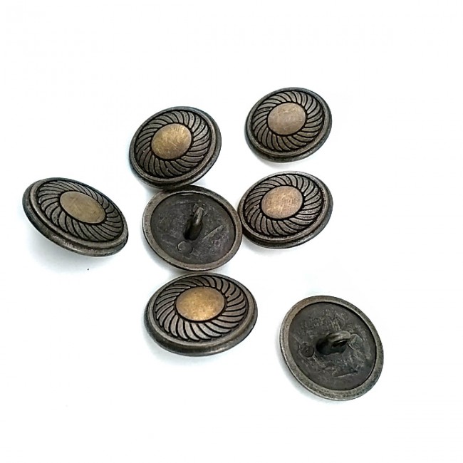 20 mm - 32 boy Klasik Desenli Alttan Dikme Metal Düğme E 117 20 mm - 32 boy Klasik Desenli Alttan Dikme Metal Düğme E 117