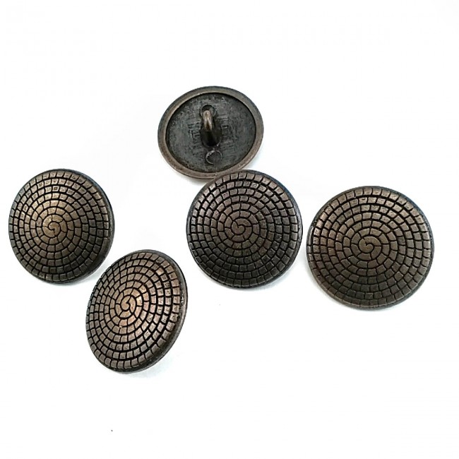 20 mm - 32 boy Spiral Desenli Alttan Dikme Düğme E 119 20 mm - 32 boy Spiral Desenli Alttan Dikme Düğme E 119
