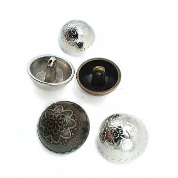 Flower Pattern Footed Button 20 mm - 34 size E 12