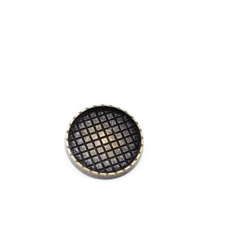 20 mm 33 Size Square Patterned Button with Foot Metal E 1236