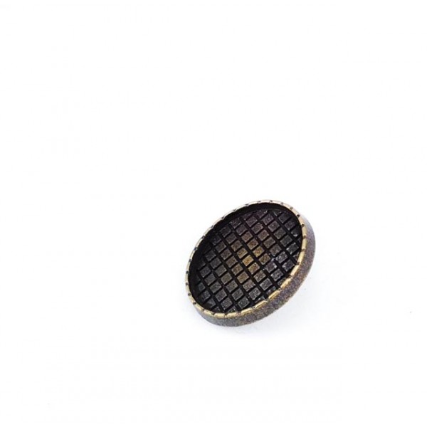20 mm 33 Size Square Patterned Button with Foot Metal E 1236