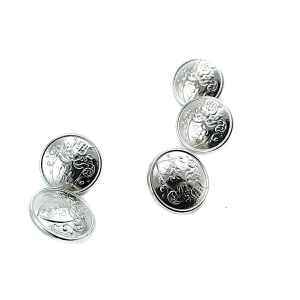 15 mm - 24 L Shank Button Shield Cuffed Blouse and Jacket Cufflinks E 1252