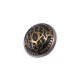 Patterned 22 mm Footed metal button - 35 lignes E 1254
