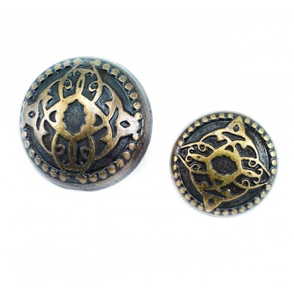 15 mm Foot with metal button pattern - 24 lignes E 1252