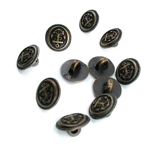 11 mm - 18 boy Taçlı Metal Ayaklı Düğme E 1289 11 mm - 18 boy Taçlı Metal Ayaklı Düğme E 1289