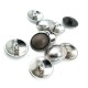 20 mm - 39 length Striped Metal Footed Button E 1295