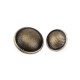 Metal Striped Footed Button 15 mm - 24 size E 1296