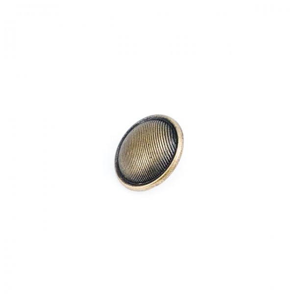 Metal Striped Footed Button 15 mm - 24 size E 1296