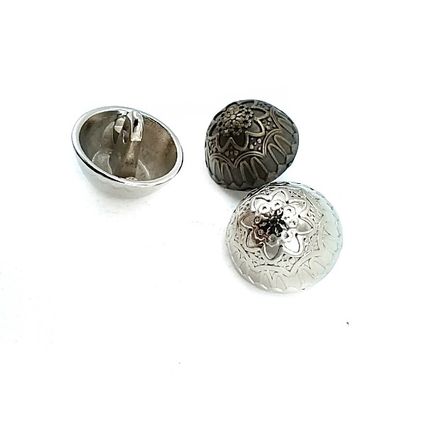 Button with Flower Patterned Metal Leg 18 mm - 29 size E 13