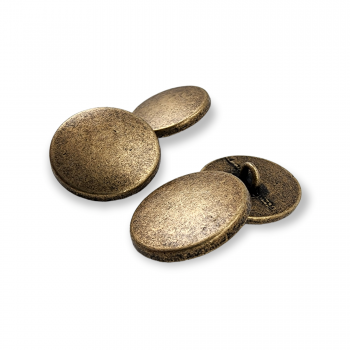 20 mm - 31 L Flat Coin Shape Metal Shank Button E 1317