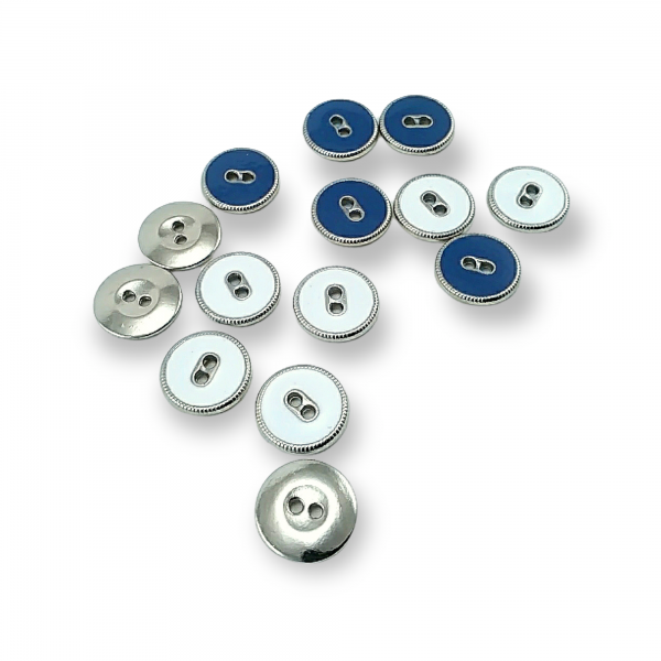13 mm 20 L 2 Holes Enameled Sewing Button Edge Patterned E 1367