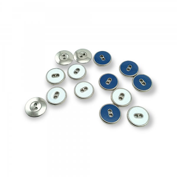 13 mm 20 L 2 Holes Enameled Sewing Button Edge Patterned E 1367