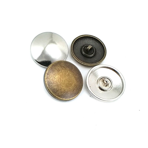 25 mm 40 Full Length Button with Pattern Metal E 1478