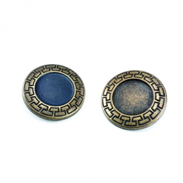 Enamelled metal jacket button 27 mm - 43 size E 151