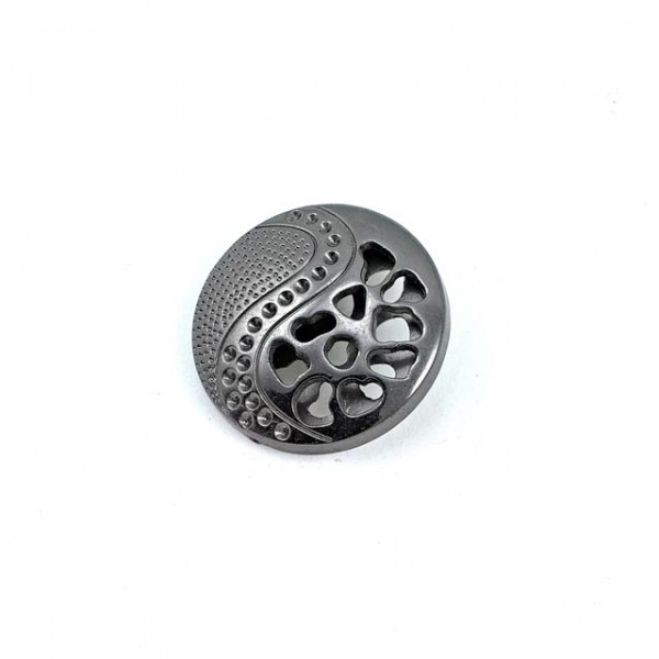 Patterned large size 30 mm metal button E 1527