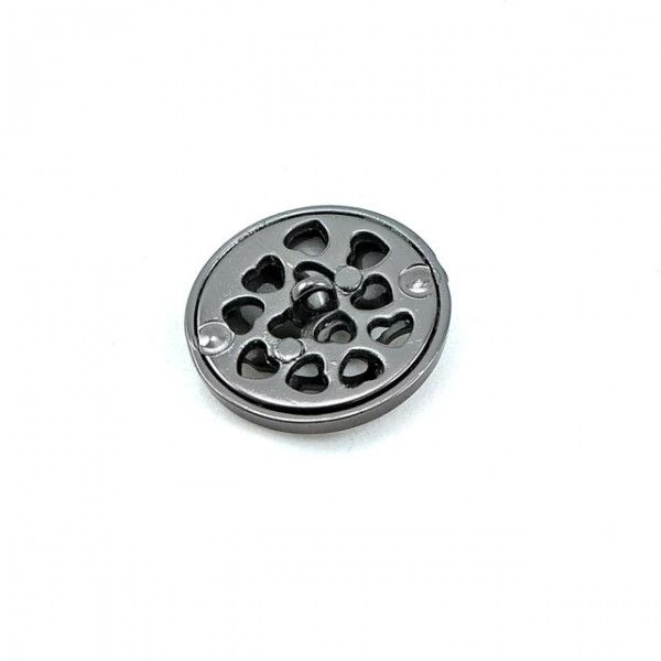 Patterned large size 30 mm metal button E 1527